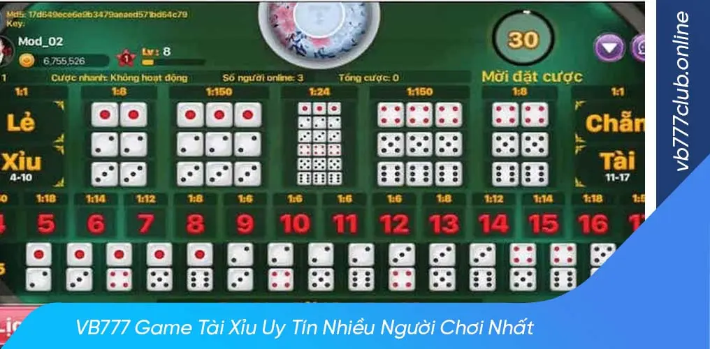 Nhận thưởng hấp dẫn với game tài xỉu vb777